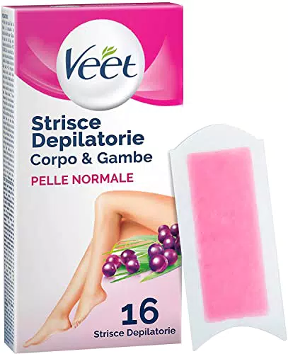 Veet Strisce Depilatorie per Gambe, Braccia, Ascelle e Zona Bikini