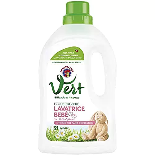 Vert di Chanteclair, Ecodetergente Lavatrice Bebè con Latte d'Avena - formato da 1071ml