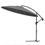 VOUNOT 300 cm Shanghai Ombrellone Decentrato, Parasole Giardino Grande con Manovella e Copertura