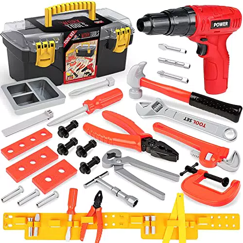 Set di attrezzi con Trapano Elettrico Giocattolo