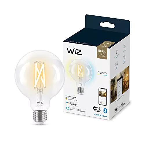 WiZ Lampadina Smart Wi-Fi, Luce Bianca Dimmerabile, Filament