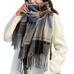 YouGa Invernale Tartan Sciarpa -Sciarpa Donna Inverno Scialle Plaid Stola sciarpa calda coperta scialle nappe morbido donne sciarpa