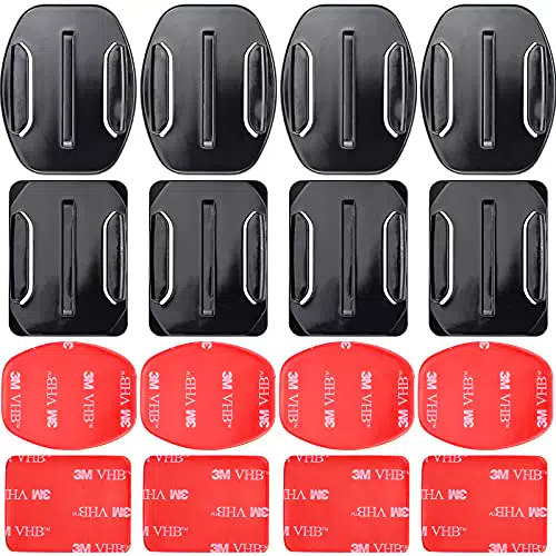 YUENX 16 Pezzi Supporti Adesivi Curvi + Piatti con Adesivo 3M Adesivi Piatti Casco Supporti Attacchi Adesivi Piatti Gopro per GOPRO Action Camera Hero Session /4/3/3 +/2 Action Camera