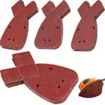 YUENX 40Pezzi Carta Abrasiva per Mouse Fogli Abrasivi Levigatrice Granulometria 40/60/80/120 Carta Vetrata con 4 Fori Fogli Abrasivi per Levigatrice Mouse