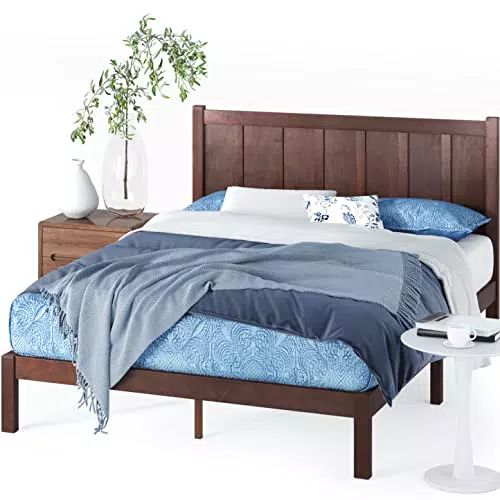 ZINUS Adrian 31 cm Letto in legno con testiera, Base in legno massello