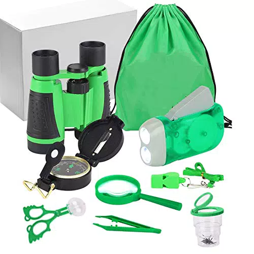 Zuzer Binocolo per Bambini Professionale Kit Esploratore