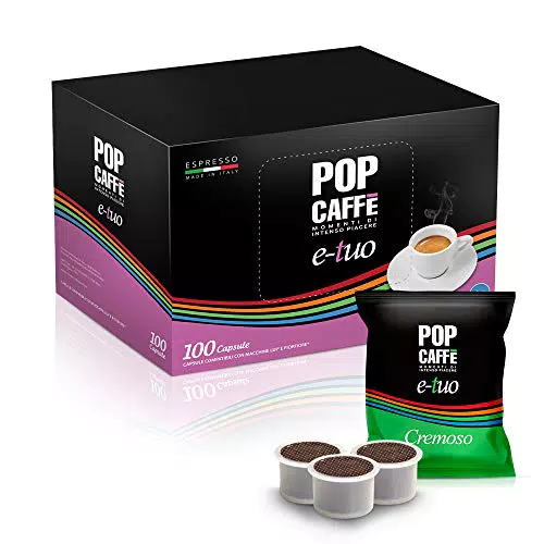 100 capsule POP E-TUO CREMOSO compatibile con macchine da caffè Fior Fiore e Lui