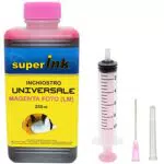 250ml - Inchiostro superInk UNIVERSALE per la ricarica di stampanti inkjet + siringa 10ml completa di ago a punta tronca e cappuccio