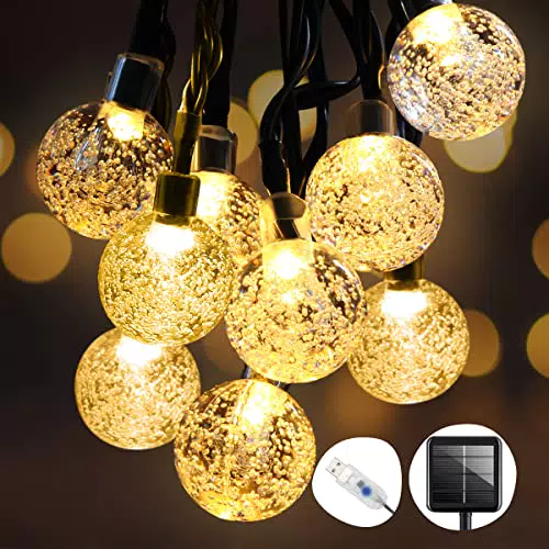 50 LED Catena Luminosa Esterno Solare, 8 Modalità & 8M Luci Solari Esterno