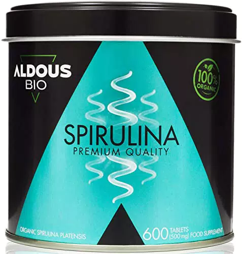 600 Compresse di Spirulina BIO, 3000mg di Alga Spirulina per dose