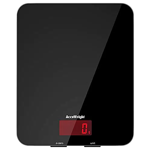 ACCUWEIGHT Bilancia da Cucina Digitale Con Funzione Peso Tara  Fino a 5 kg / 11 lbs