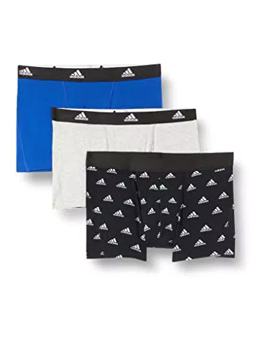 adidas Confezione Multipla Boxer a Pantaloncino, Blck/HTH Grey/Surf The Web