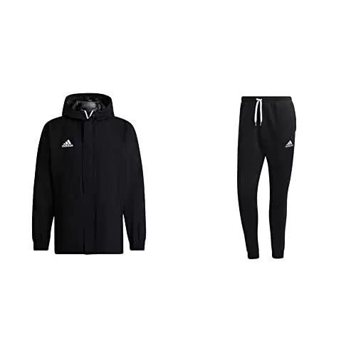 adidas - tuta da Uomo, Black, XL  con felpa e pantaloni