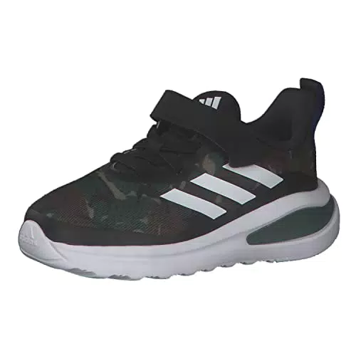 adidas Fortarun El I, Sneaker Unisex-Bambini, Core Black/Ftwr White/Green Oxide