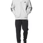 adidas M 3S FT TT TS Tuta da ginnastica, Uomo, Grigio/Nero