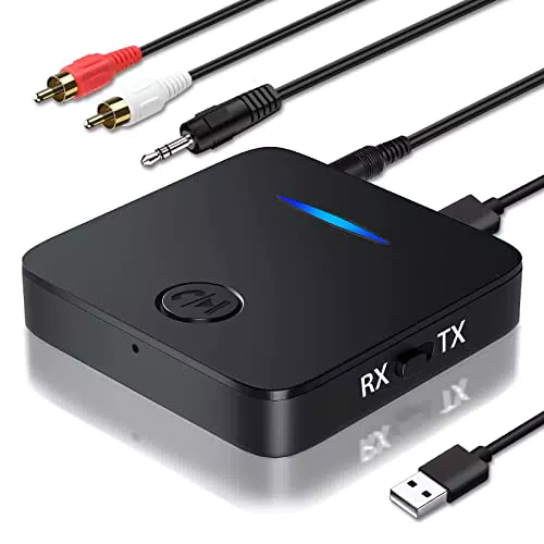 AMANKA Trasmettitore Ricevitore Bluetooth 5.0, 2 in 1 Mini Wireless Adattatore Bluetooth con jack da 3