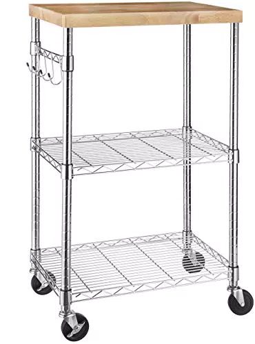 Amazon Basics - Carrello da cucina per microonde