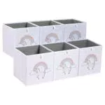 Amazon Basics, Cubi portaoggetti ripiegabili, in tessuto, confezione da 6