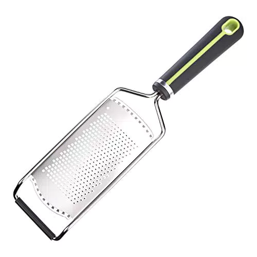 Amazon Basics Grattugia per scorza di agrumi, con ampia superficie in acciaio inox e manico morbido