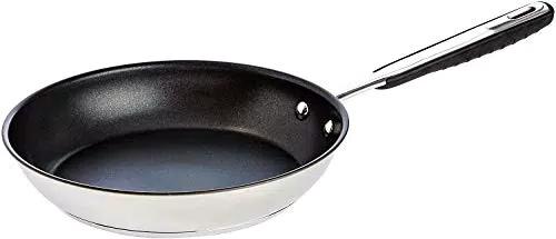 Amazon Basics Padella Antiaderente in Acciaio Inox - 24 cm