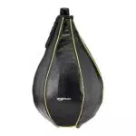 Amazon Basics - Palla da boxe, con rifiniture gialle