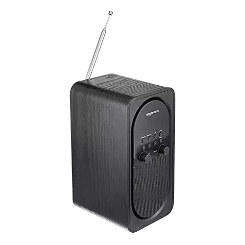 Amazon Basics - Radio portatile DAB/DAB+/FM con sveglia