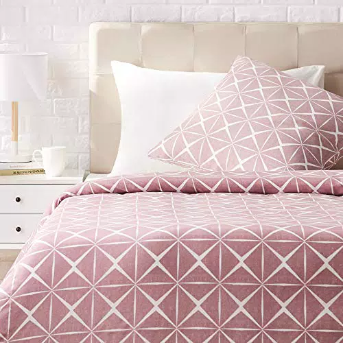 Amazon Basics - Set copripiumino in rasatello, 135 x200 cm / 80 x 80 cm x 1