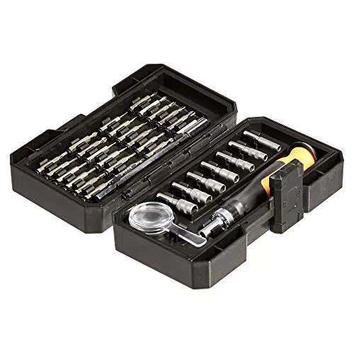 Amazon Basics - Set da 34 pezzi con mini cacciavite e punte