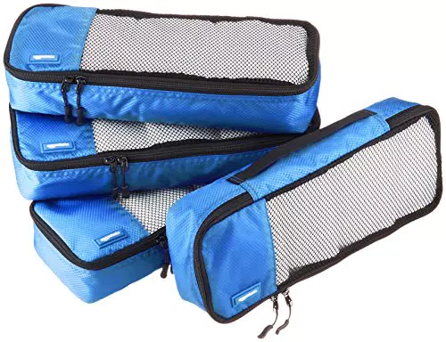 Amazon Basics - Set da 4 cubi organizzatori, misura sottile