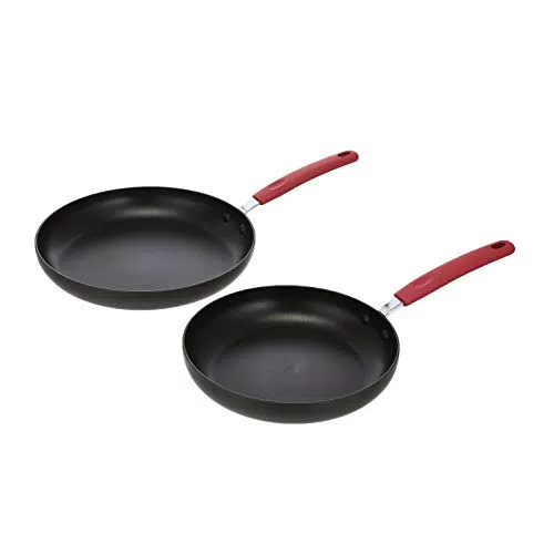 Amazon Basics - Set di 2 padelle, con rivestimento anodizzato