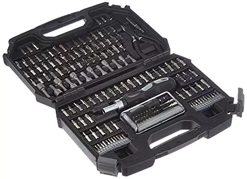 Amazon Basics - Set di punte per cacciavite, in acciaio, 151 pezzi