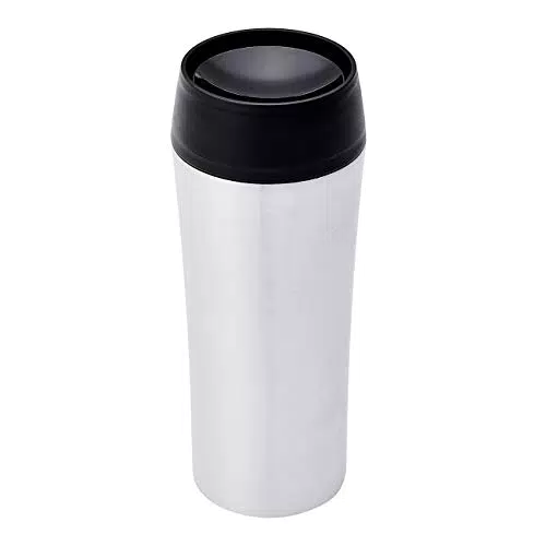 Amazon Basics Tazza da Viaggio in Acciaio Inox, Isolata Tazza di Caffè con Sipper 360 Gradi