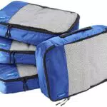 Amazon Basics ZH1509005, 1 unità, confezione da 4 cubi organizzatori Blu