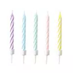 Amscan 10 candele a spirale color pastello per decorazione torta