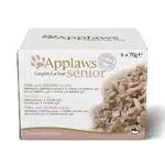Applaws Natural Alimento umido per gatti Senior Adult Selezione Multipack Tonno E Pollo in Gelatina - 6 x 70g Tins