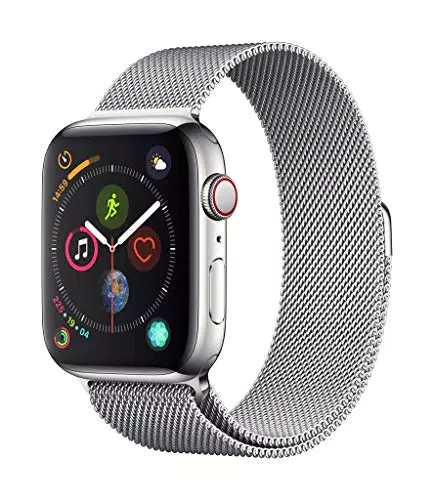 Apple Watch Series 4 Cassa 44 mm in Acciaio Inossidabile e Cinturino in Maglia