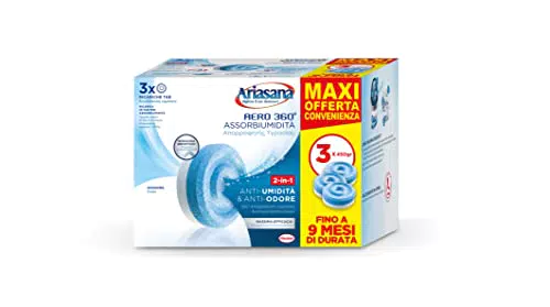 Ariasana Aero 360° Ricarica TAB Inodore, contiene 3 TAB da 450g