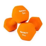 Athlyt - Set di manubri rivestiti in neoprene, 2 x 5 kg