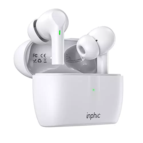 Auricolari wireless Bluetooth, INPHIC Cuffie intrauricolari True Wireless Bluetooth 5.1 Auricolari con cancellazione del rumore