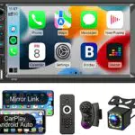 Autoradio 2 Din Compatibile con Apple CarPlay, Android Auto e Assistente Vocale