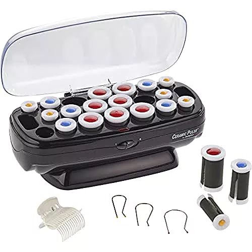 BaByliss - PRO BAB3021E Bigodini Termici in Ceramica, Nero, 20 Pezzi