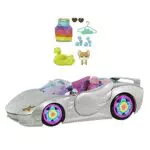 Barbie-Extra Cabrio a 2 Posti, Argento Metallizzato dagli Interni Rosa