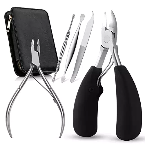 BEZOX - Tagliaunghie Incarnite Set, Pinza per Cuticole con Spingipelle Acciaio Inossidabile