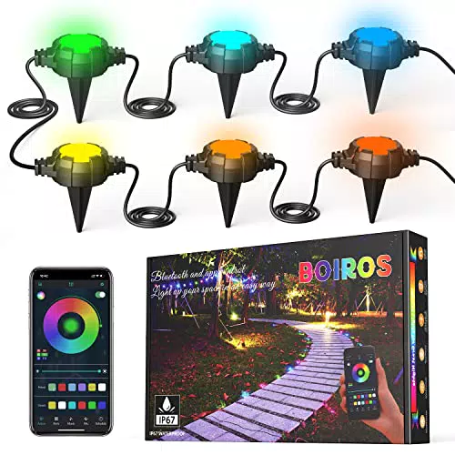 BOIROS Lampada da Esterno RGB 16 PCS per Percorsi Prato Terrazza