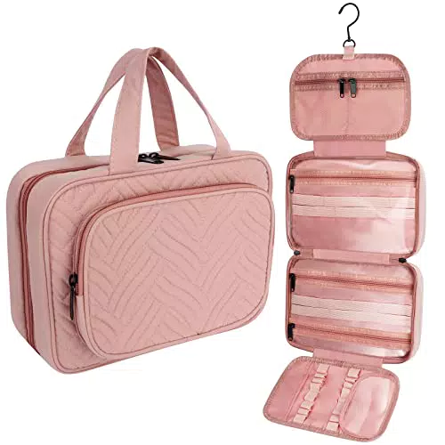 Borse da toilette, custodie per cosmetici da viaggio, set di organizer per doccia sospeso (Rosa)