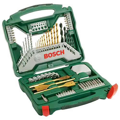 Bosch Accessories Set trapano e cacciavite X-Line in titanio da 70 pezzi Verde