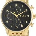 Orologio con Cronografo al Quarzo da Uomo con Cinturino in Acciaio Inossidabile Dorato - Hugo Boss