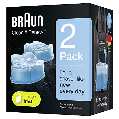 Braun Clean&Charge Rasoio Elettrico Barba Cartucce Di Ricarica