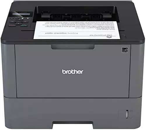 Brother HLL5000D Stampante Laser Bianco e Nero, Velocità di Stampa 40 ppm, Stampa Fronte / Retro Automatica, Interfaccia USB