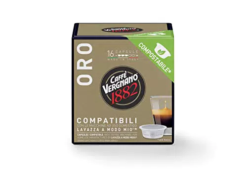 Caffè Vergnano 1882, Arabica - 128 Capsule Compatibili Lavazza A Modo Mio